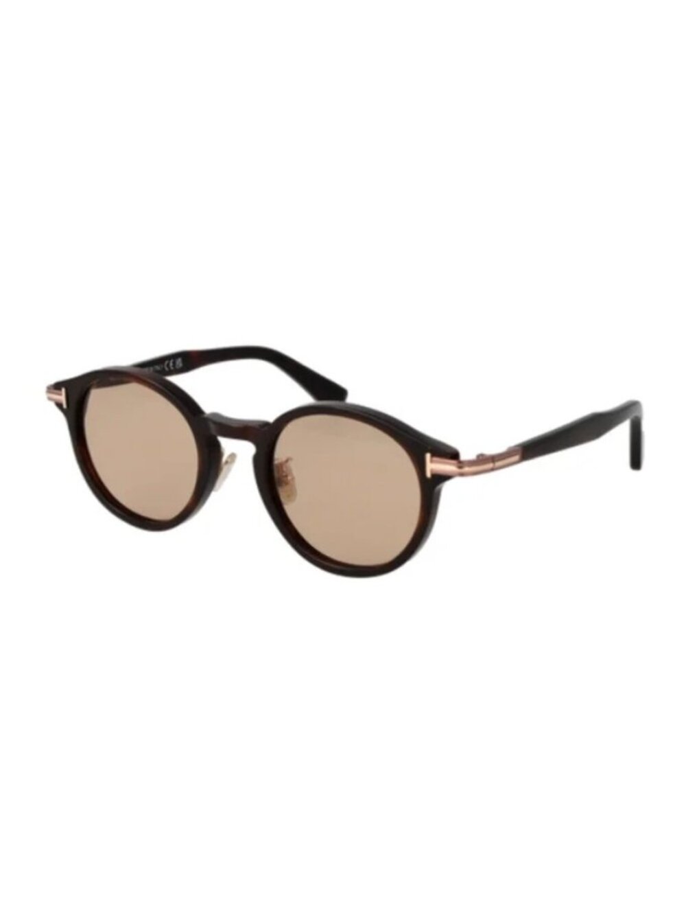 NWT Tom Ford FT1150-D 52E Round Brown Sunglasses TF1150 52E